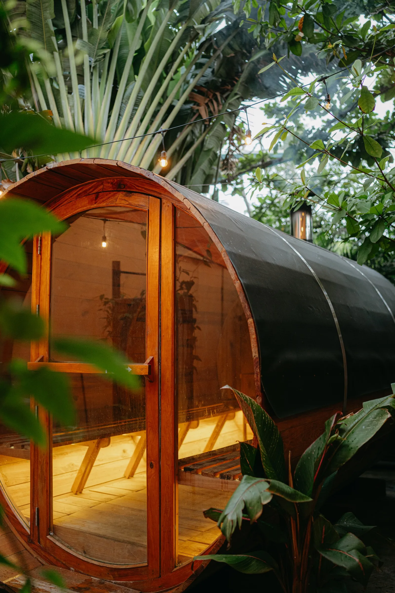 The barrel sauna at Maha Sauna, Hiriketiya