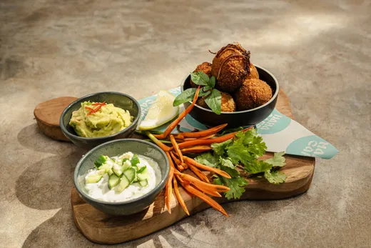 Falafel with dips at Maha Mezze, Hiriketiya
